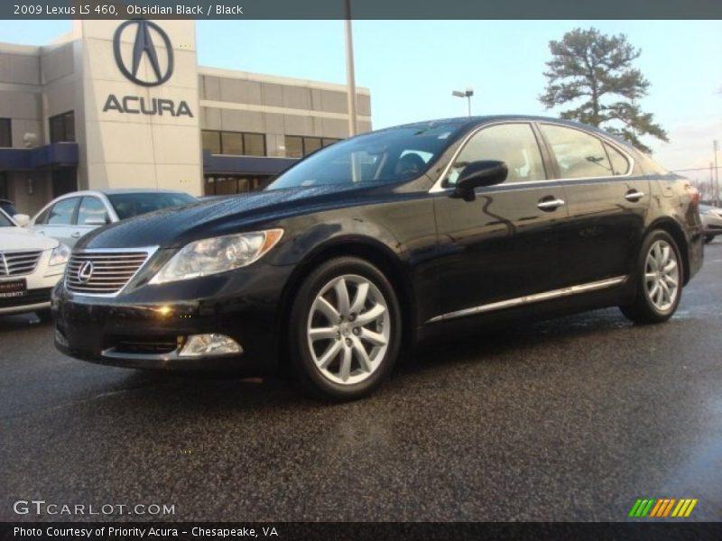 Obsidian Black / Black 2009 Lexus LS 460