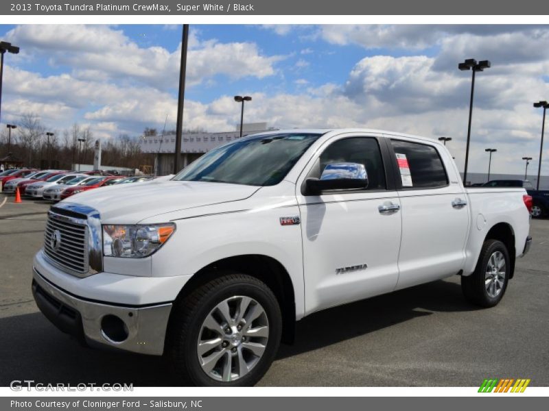 Super White / Black 2013 Toyota Tundra Platinum CrewMax