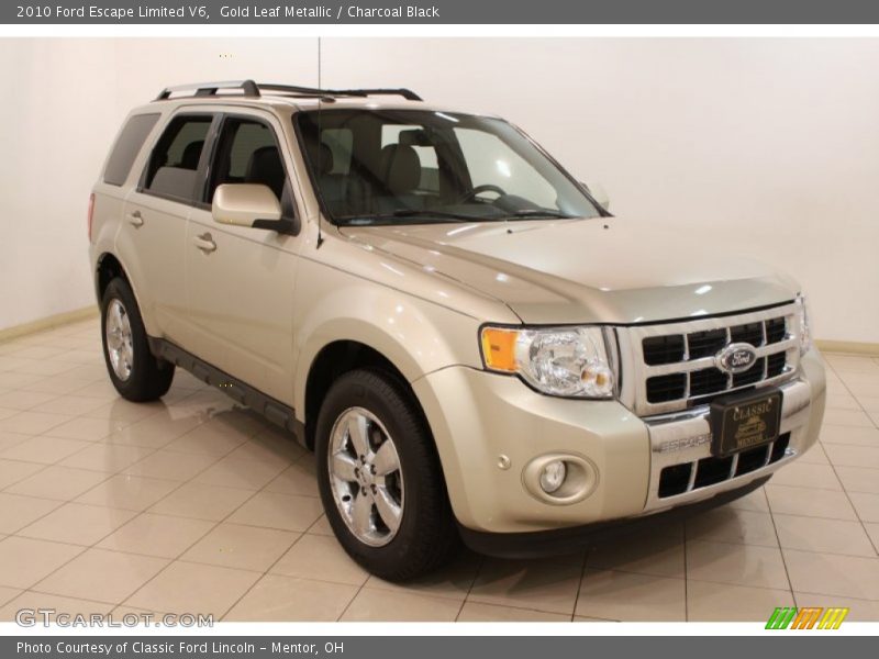 Gold Leaf Metallic / Charcoal Black 2010 Ford Escape Limited V6
