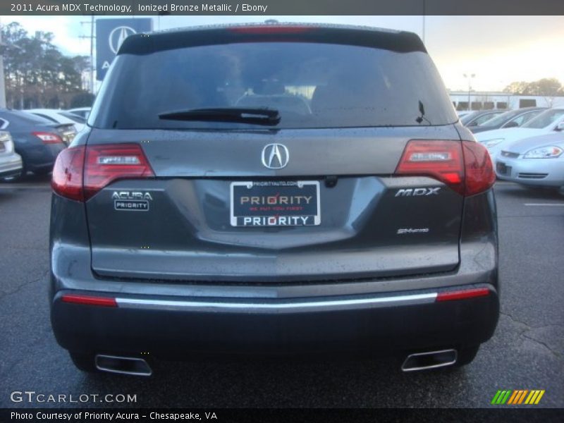 Ionized Bronze Metallic / Ebony 2011 Acura MDX Technology