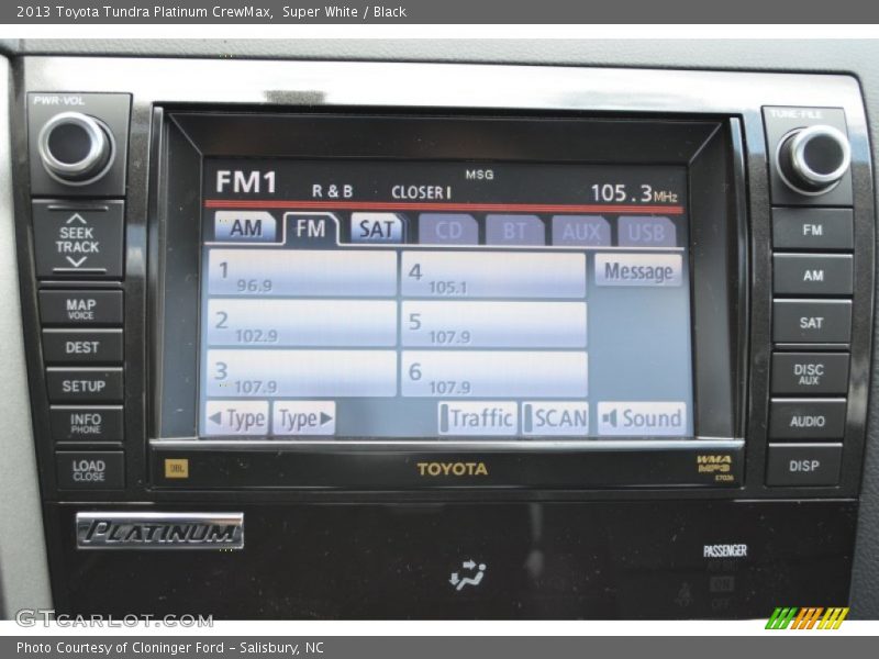 Super White / Black 2013 Toyota Tundra Platinum CrewMax
