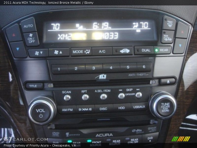 Ionized Bronze Metallic / Ebony 2011 Acura MDX Technology