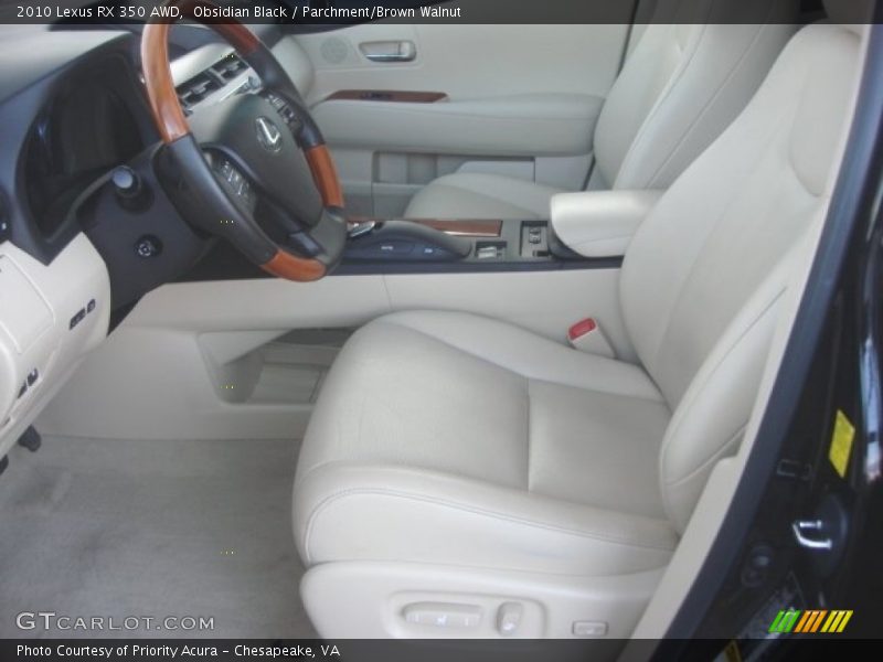 Obsidian Black / Parchment/Brown Walnut 2010 Lexus RX 350 AWD