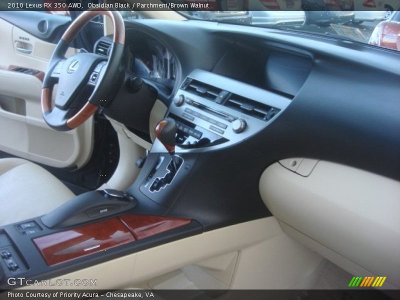 Obsidian Black / Parchment/Brown Walnut 2010 Lexus RX 350 AWD