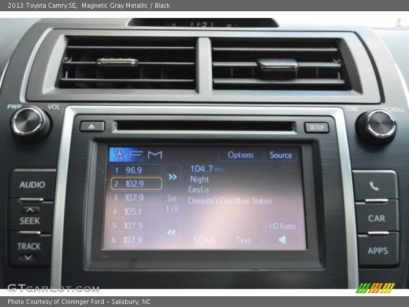 Magnetic Gray Metallic / Black 2013 Toyota Camry SE