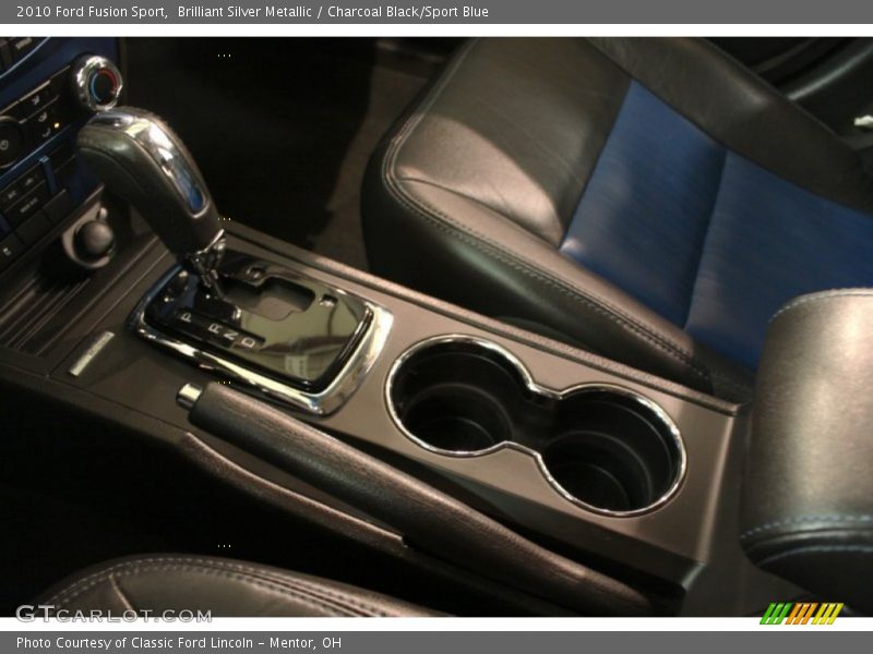 Brilliant Silver Metallic / Charcoal Black/Sport Blue 2010 Ford Fusion Sport