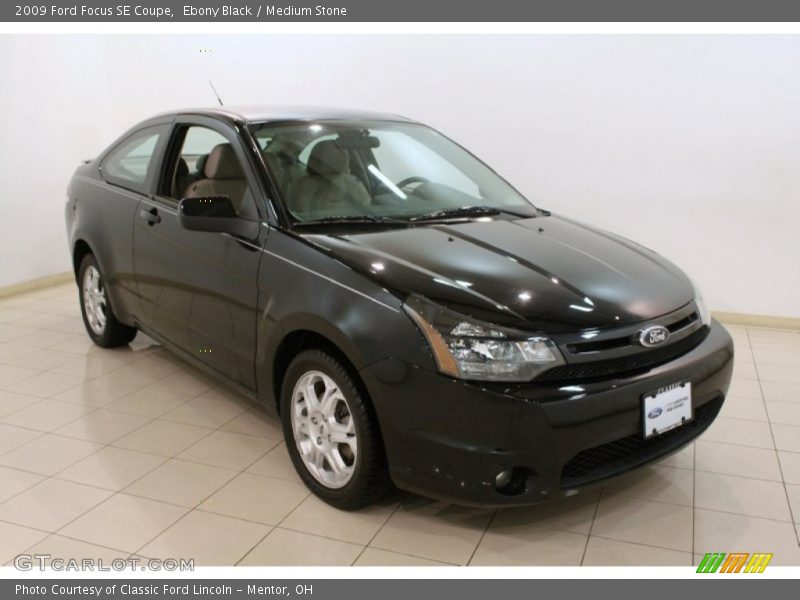 Ebony Black / Medium Stone 2009 Ford Focus SE Coupe