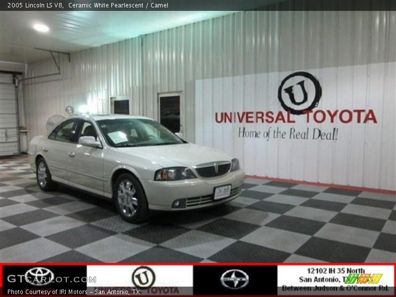 Ceramic White Pearlescent / Camel 2005 Lincoln LS V8