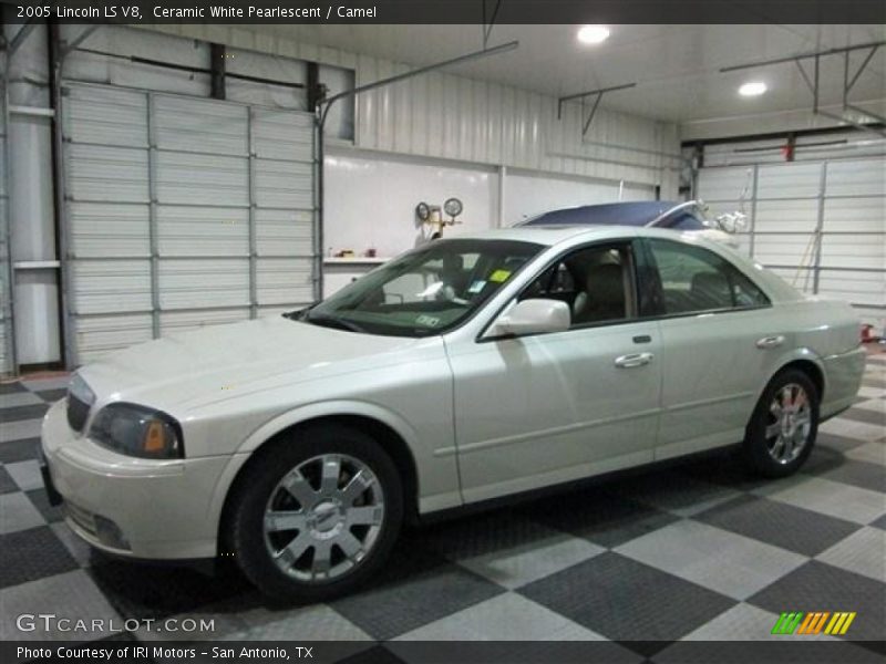 Ceramic White Pearlescent / Camel 2005 Lincoln LS V8