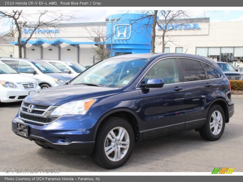 Royal Blue Pearl / Gray 2010 Honda CR-V EX-L AWD