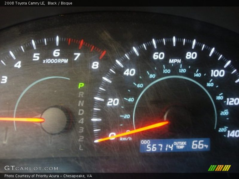 Black / Bisque 2008 Toyota Camry LE
