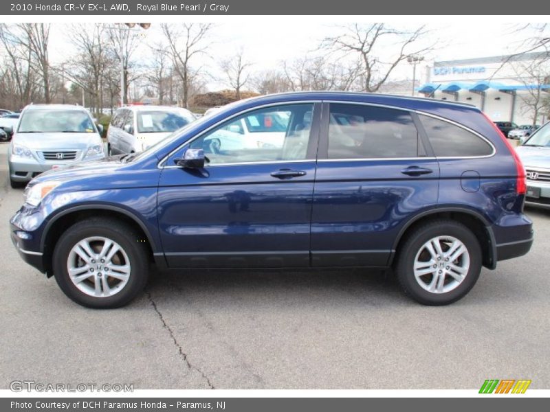 Royal Blue Pearl / Gray 2010 Honda CR-V EX-L AWD