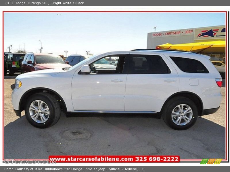 Bright White / Black 2013 Dodge Durango SXT