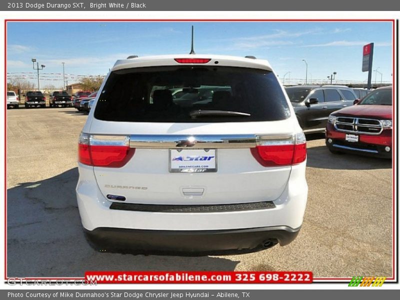 Bright White / Black 2013 Dodge Durango SXT