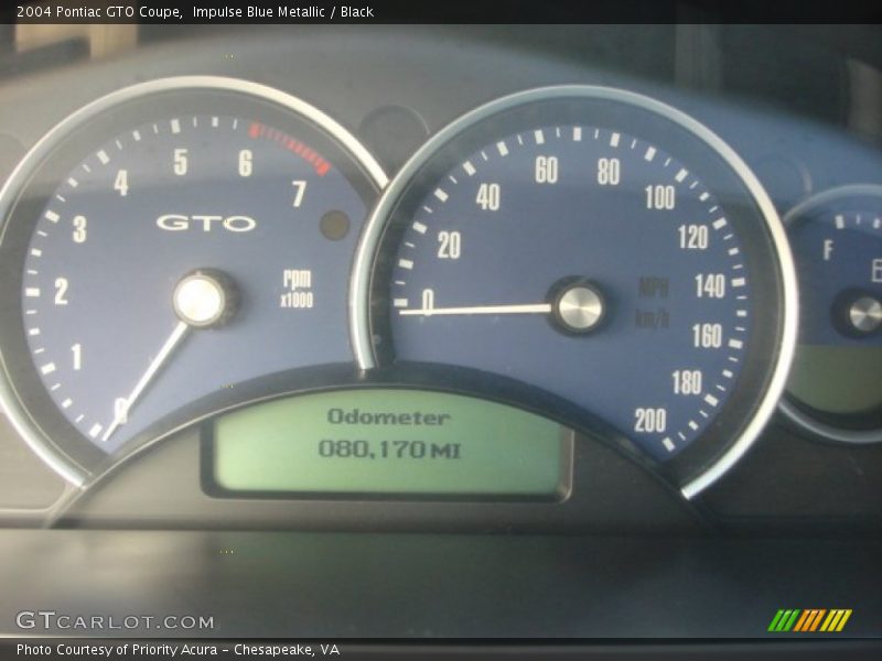  2004 GTO Coupe Coupe Gauges