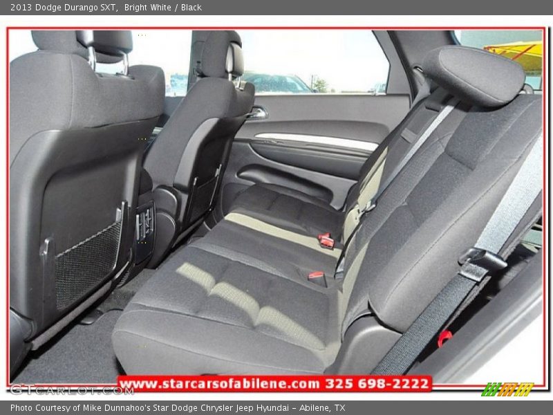 Bright White / Black 2013 Dodge Durango SXT