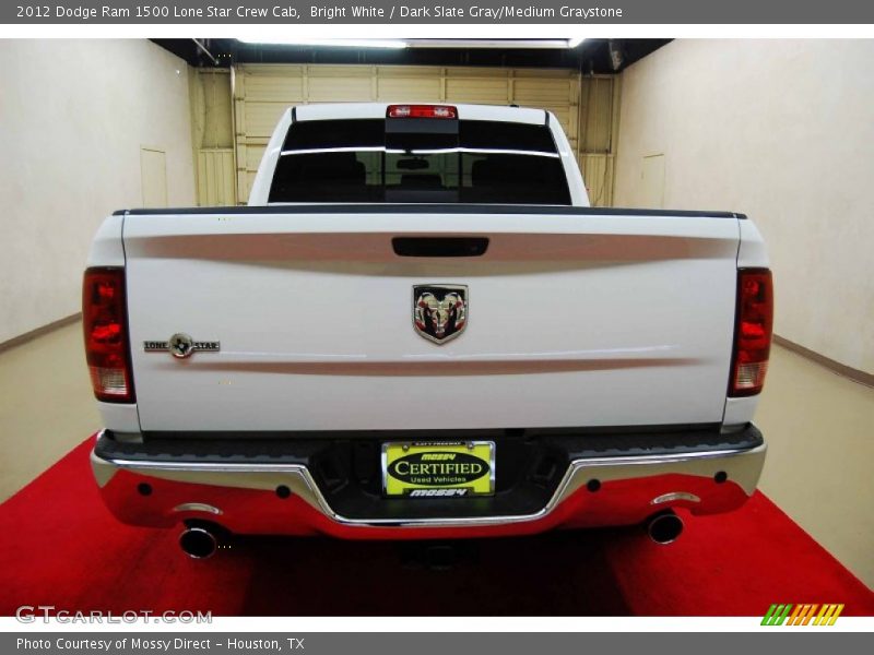 Bright White / Dark Slate Gray/Medium Graystone 2012 Dodge Ram 1500 Lone Star Crew Cab