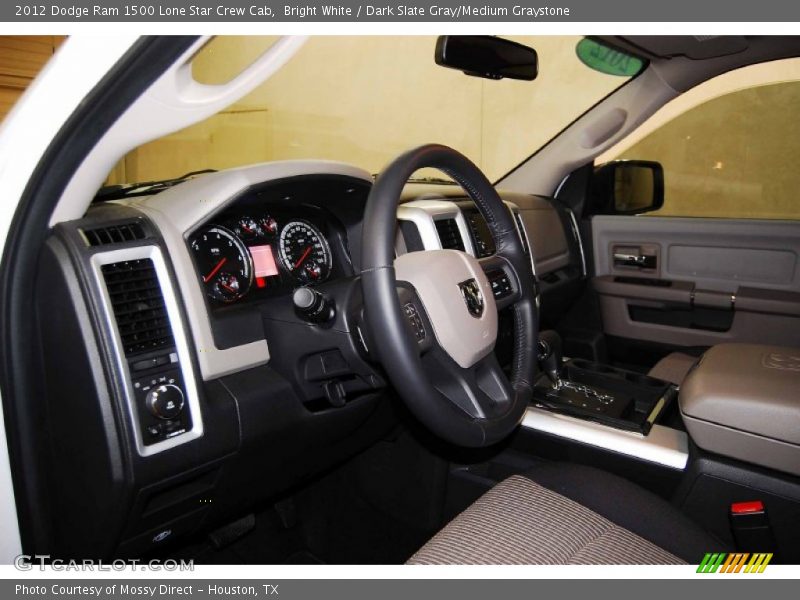 Bright White / Dark Slate Gray/Medium Graystone 2012 Dodge Ram 1500 Lone Star Crew Cab