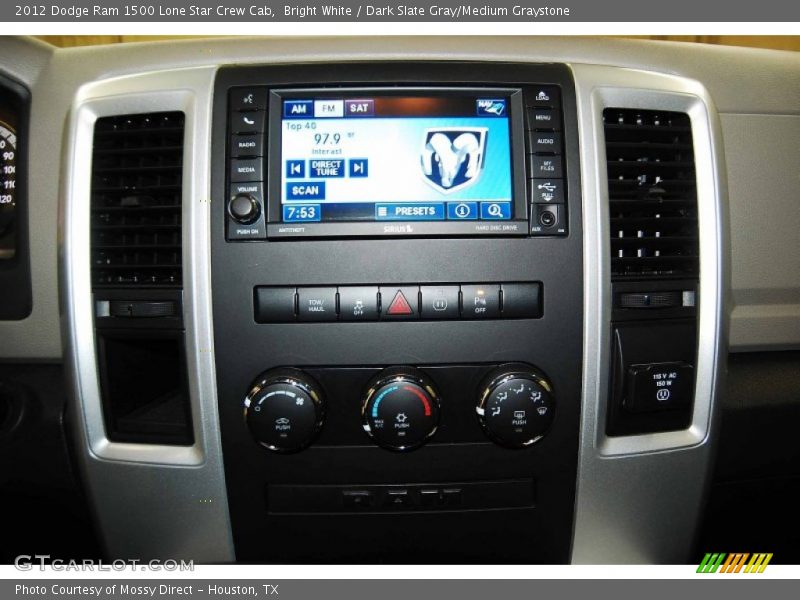 Bright White / Dark Slate Gray/Medium Graystone 2012 Dodge Ram 1500 Lone Star Crew Cab