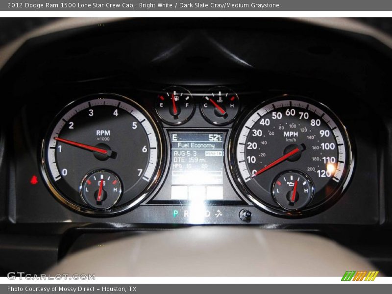 Bright White / Dark Slate Gray/Medium Graystone 2012 Dodge Ram 1500 Lone Star Crew Cab