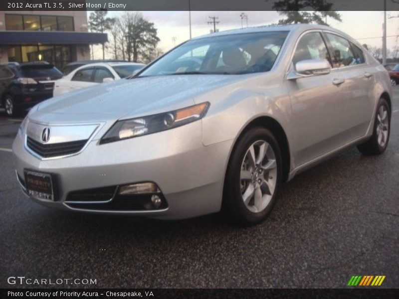 Silver Moon / Ebony 2012 Acura TL 3.5