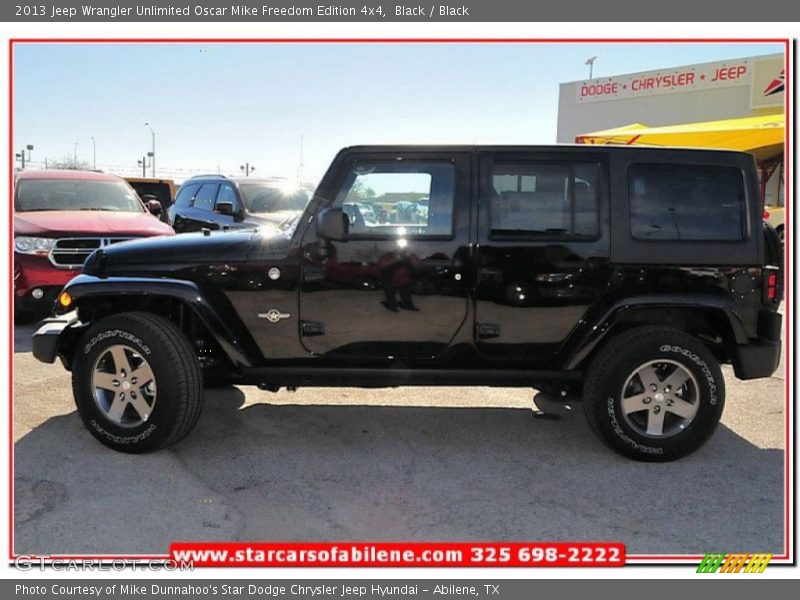 Black / Black 2013 Jeep Wrangler Unlimited Oscar Mike Freedom Edition 4x4