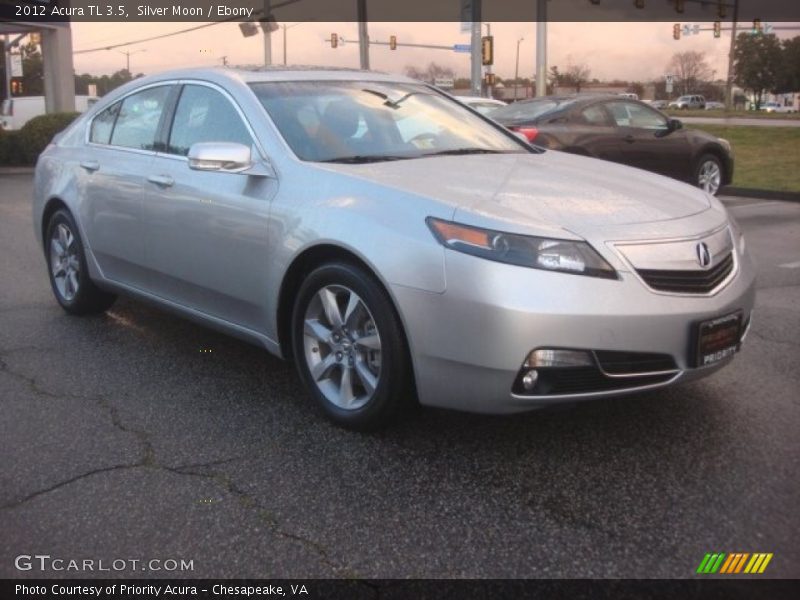 Silver Moon / Ebony 2012 Acura TL 3.5