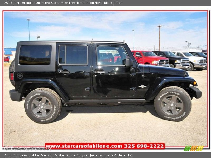 Black / Black 2013 Jeep Wrangler Unlimited Oscar Mike Freedom Edition 4x4