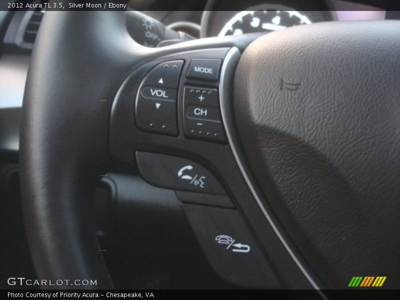 Silver Moon / Ebony 2012 Acura TL 3.5
