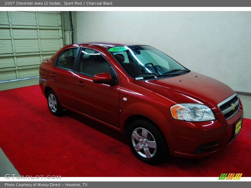 Sport Red / Charcoal Black 2007 Chevrolet Aveo LS Sedan