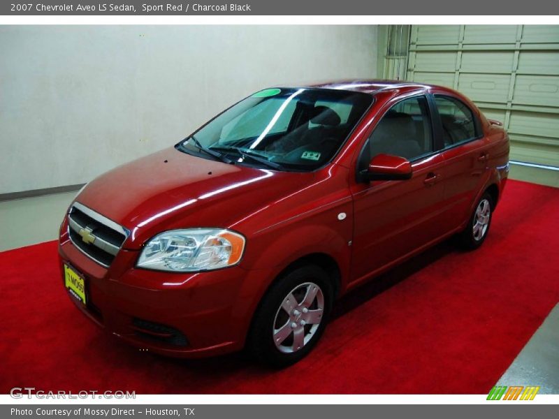 Sport Red / Charcoal Black 2007 Chevrolet Aveo LS Sedan