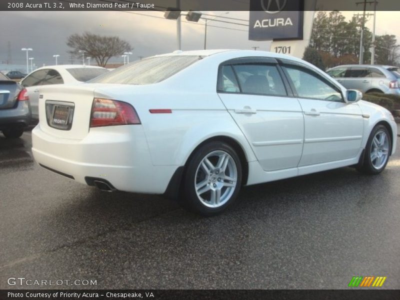 White Diamond Pearl / Taupe 2008 Acura TL 3.2