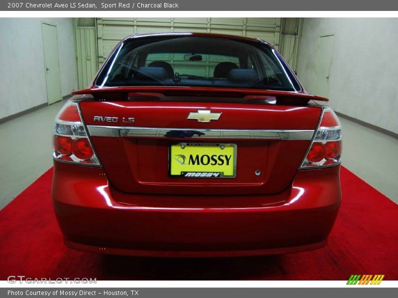 Sport Red / Charcoal Black 2007 Chevrolet Aveo LS Sedan