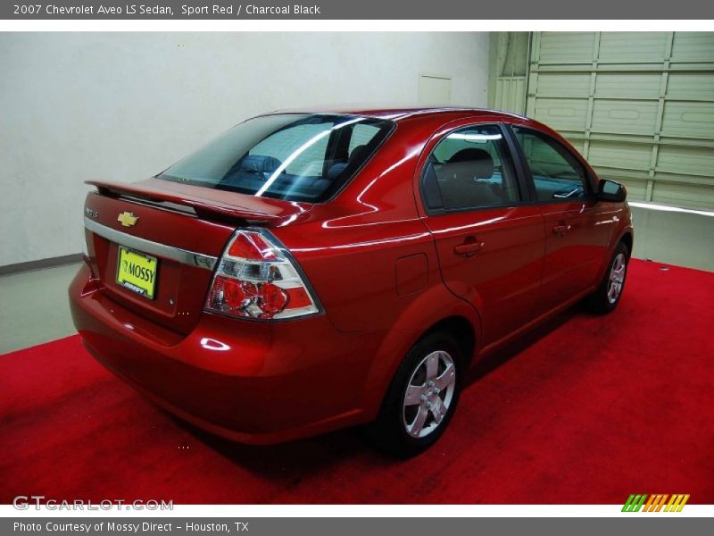 Sport Red / Charcoal Black 2007 Chevrolet Aveo LS Sedan