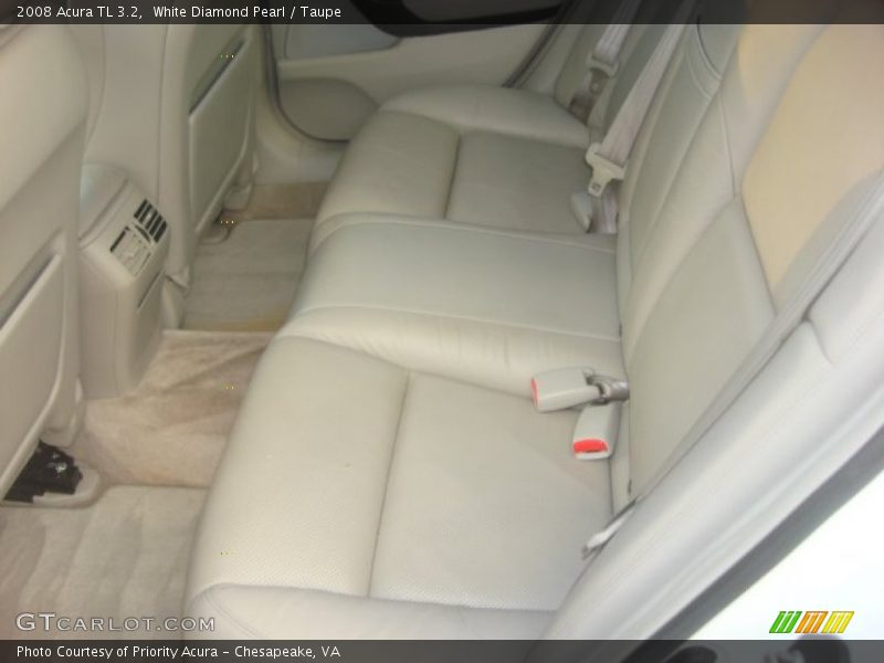White Diamond Pearl / Taupe 2008 Acura TL 3.2