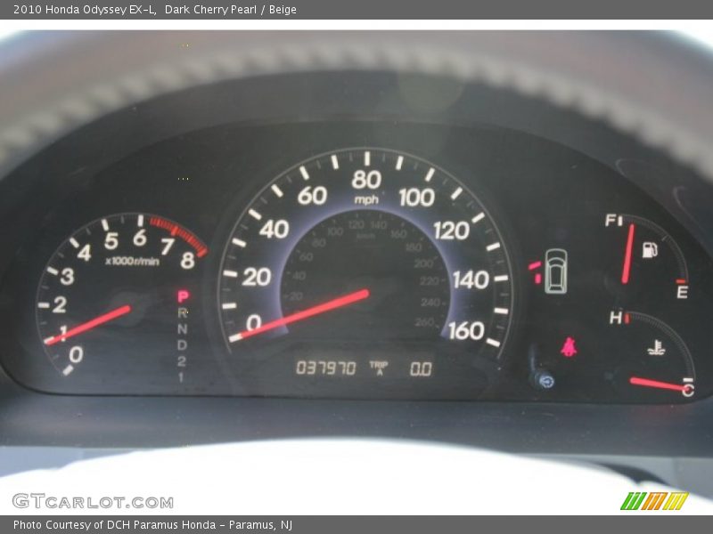 Dark Cherry Pearl / Beige 2010 Honda Odyssey EX-L