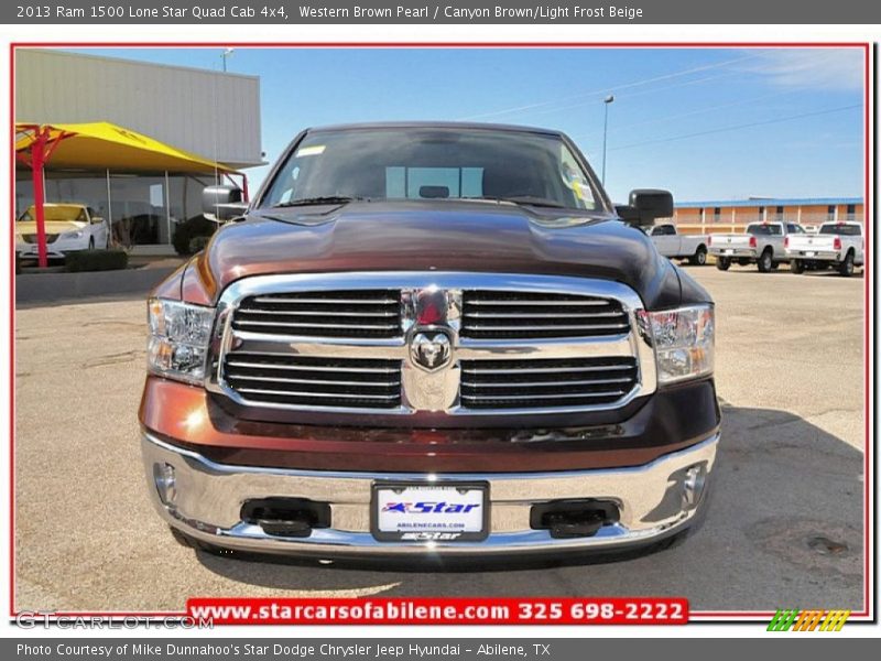 Western Brown Pearl / Canyon Brown/Light Frost Beige 2013 Ram 1500 Lone Star Quad Cab 4x4
