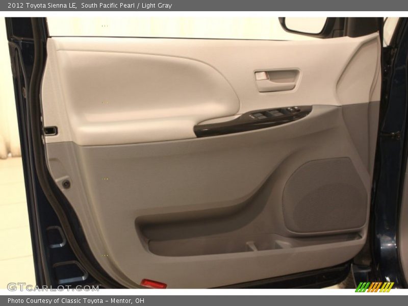 South Pacific Pearl / Light Gray 2012 Toyota Sienna LE