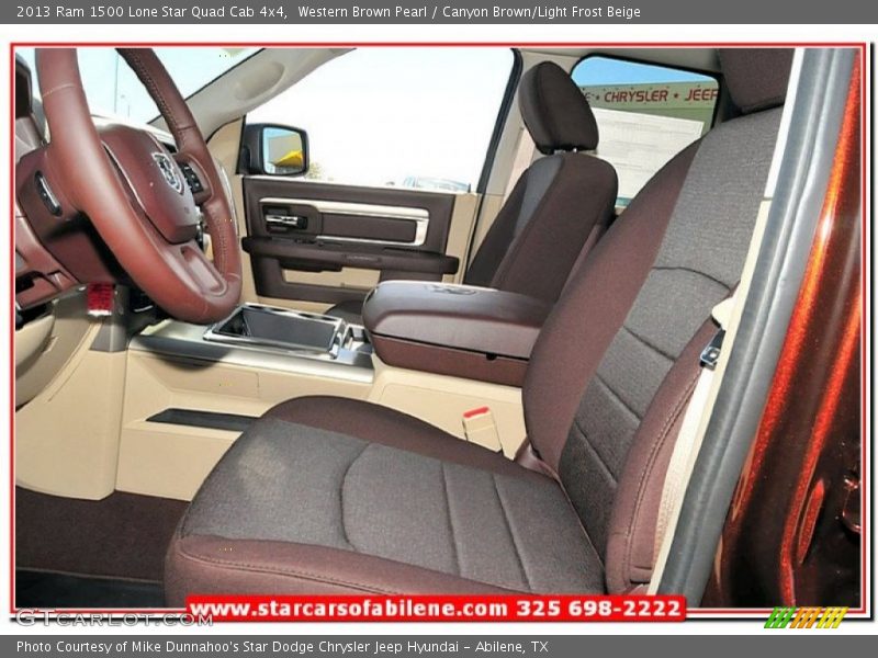 Western Brown Pearl / Canyon Brown/Light Frost Beige 2013 Ram 1500 Lone Star Quad Cab 4x4