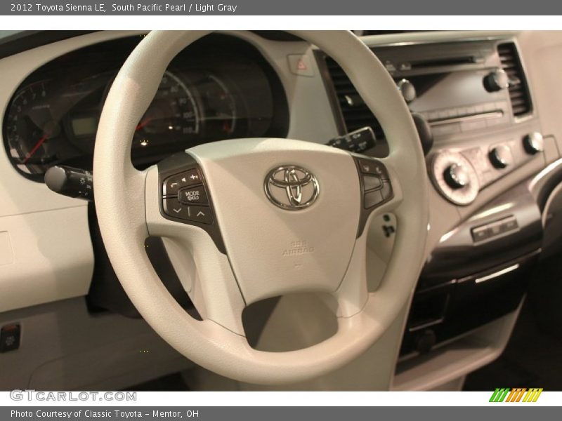 South Pacific Pearl / Light Gray 2012 Toyota Sienna LE