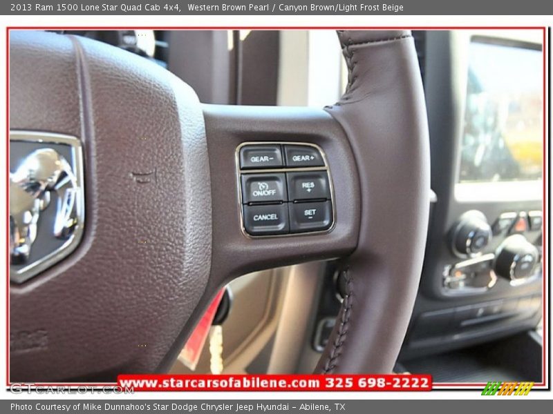 Western Brown Pearl / Canyon Brown/Light Frost Beige 2013 Ram 1500 Lone Star Quad Cab 4x4