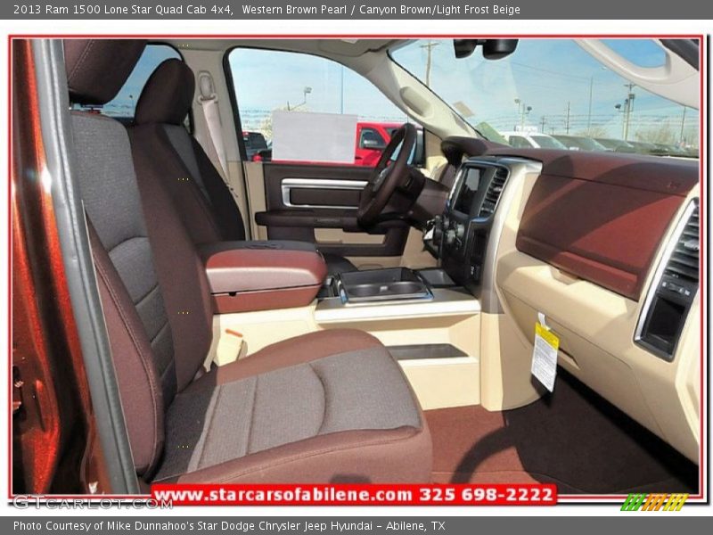 Western Brown Pearl / Canyon Brown/Light Frost Beige 2013 Ram 1500 Lone Star Quad Cab 4x4