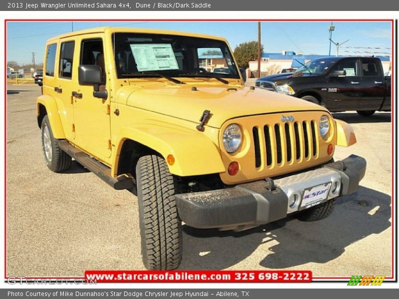 Dune / Black/Dark Saddle 2013 Jeep Wrangler Unlimited Sahara 4x4