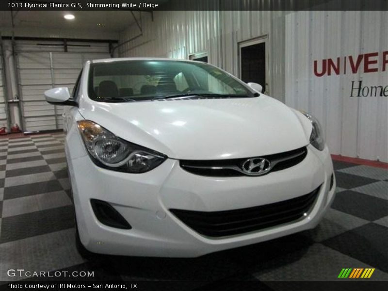 Shimmering White / Beige 2013 Hyundai Elantra GLS