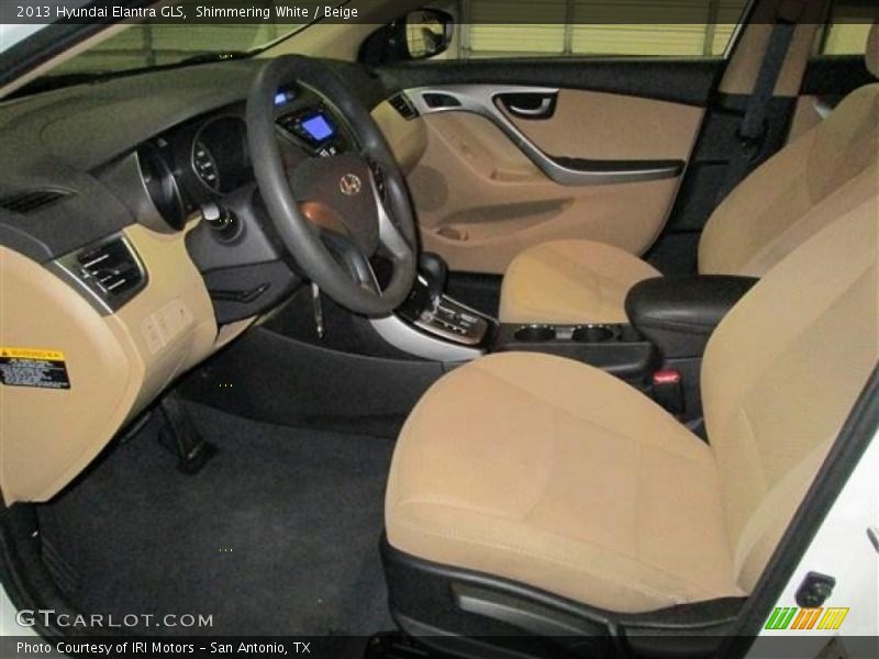 Shimmering White / Beige 2013 Hyundai Elantra GLS