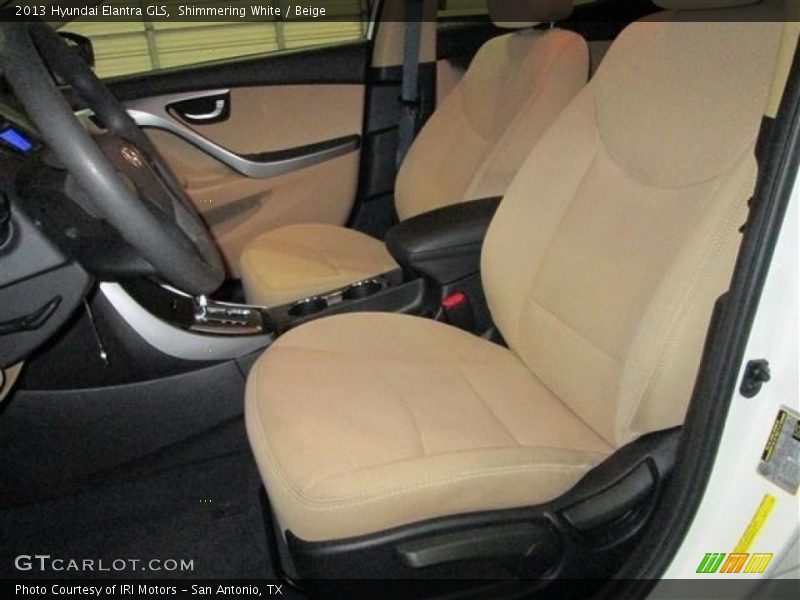 Shimmering White / Beige 2013 Hyundai Elantra GLS