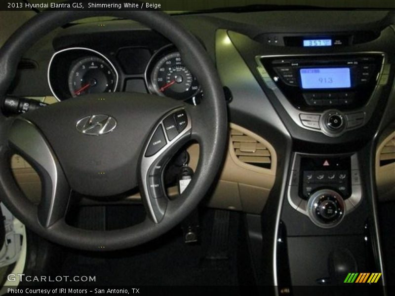 Shimmering White / Beige 2013 Hyundai Elantra GLS