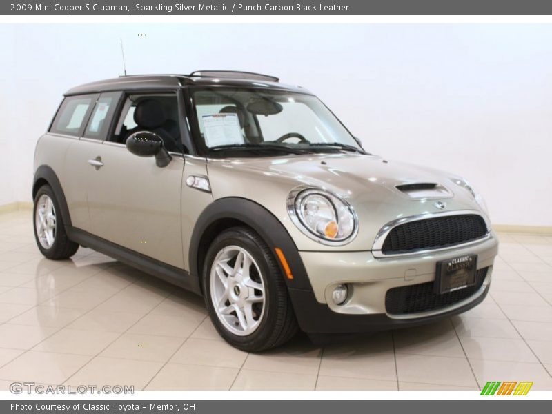 Sparkling Silver Metallic / Punch Carbon Black Leather 2009 Mini Cooper S Clubman