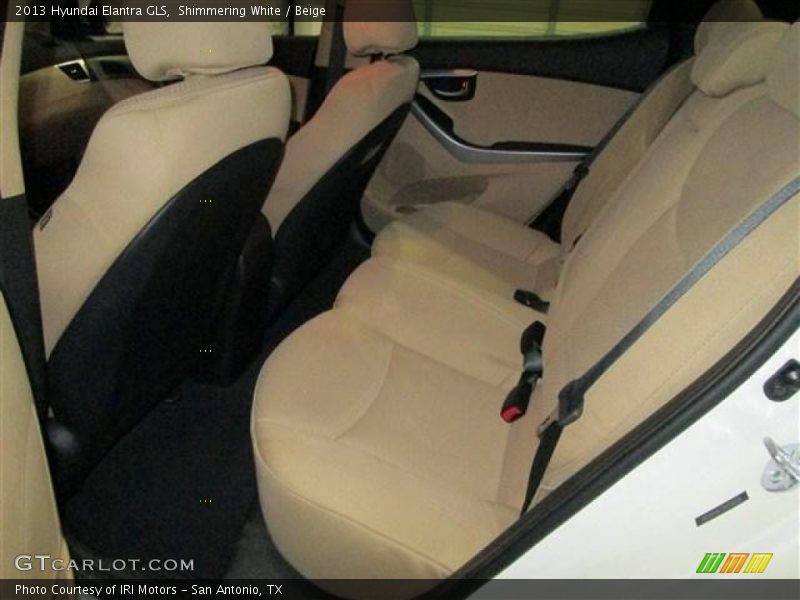 Shimmering White / Beige 2013 Hyundai Elantra GLS