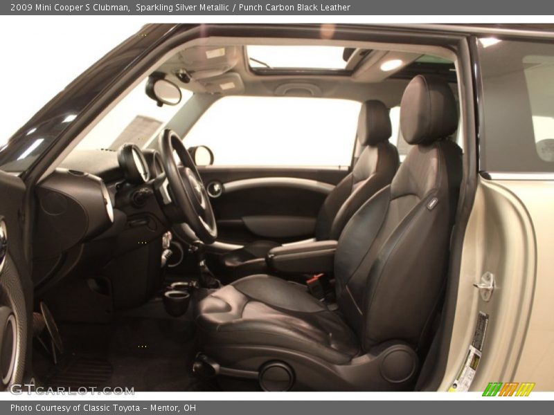 Sparkling Silver Metallic / Punch Carbon Black Leather 2009 Mini Cooper S Clubman